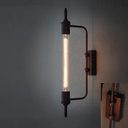 Traditional Steam Tube Iron 1-Light Wall Sconce Lamp