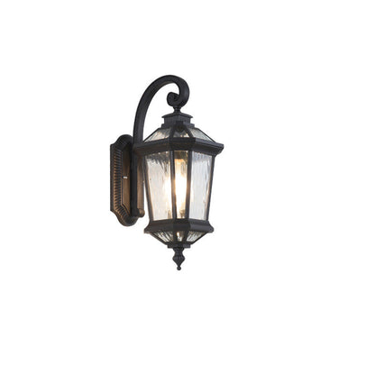 Waterproof Glass Octagon Cylinder 1-Light Wall Sconce Lamp