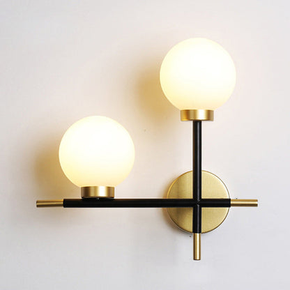 Simplicity Bean Molecular Glass 2-Light Wall Sconce Lamp