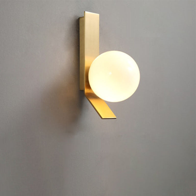 Simplicity Glass Ball Shade 1/2-Light Wall Sconce Lamp