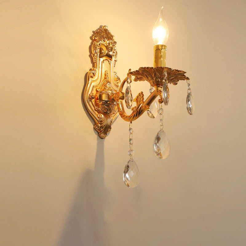 French Gold Zinc Carved Sconce 1/2 Light Wall Sconce Lamp