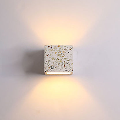 Scandinavian Square Terrazzo 1-Light Wall Sconce Lamp