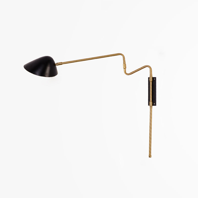 Iron With Long Rod Rocker Arm 1-Light Wall Sconce Lamp