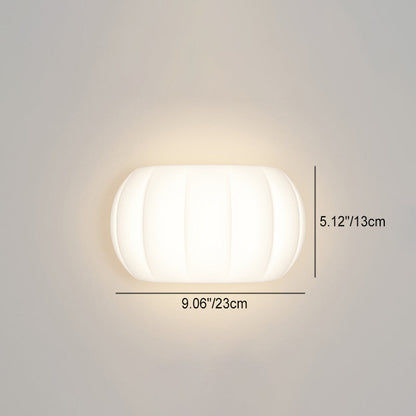 Simplicity Acrylic Pumpkin Elliptical LED Wall Sconce Lamp