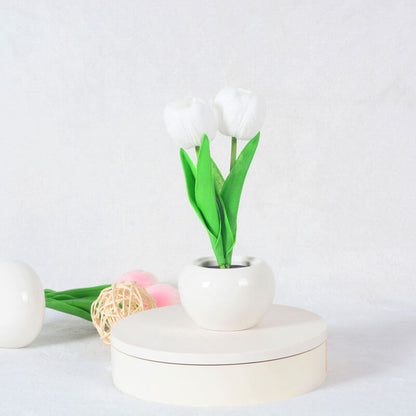 Modern Creative Simulation Tulip Peony LED Night Light Table Lamp