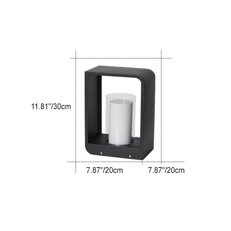 Modern Square Stainless LED Outdoor Lawn Landscape Light