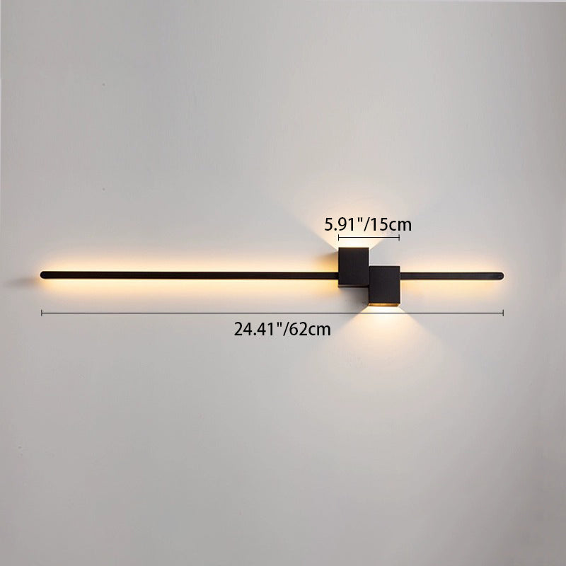 Strip Rectangle Iron Aluminum LED Wall Sconce Lamp