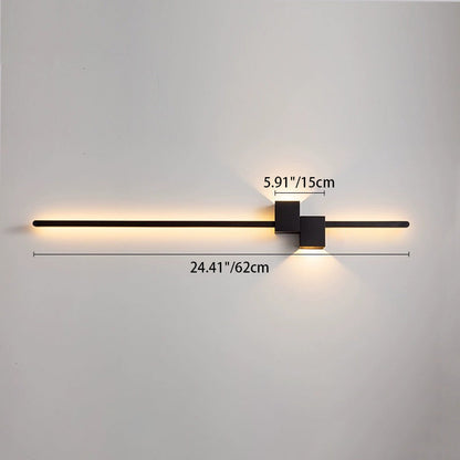 Strip Rectangle Iron Aluminum LED Wall Sconce Lamp