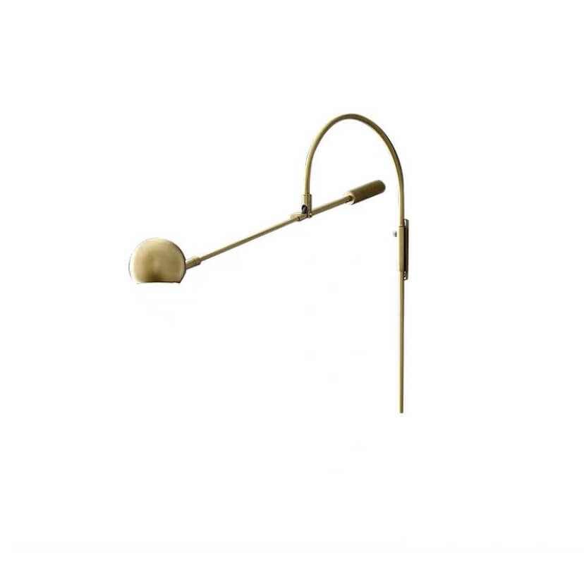 Iron Rotatable Curved Arm 1-Light Wall Sconce Lamp