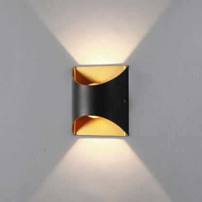 Solid Square Outdoor Waterproof LED Wall Sconce Lamp