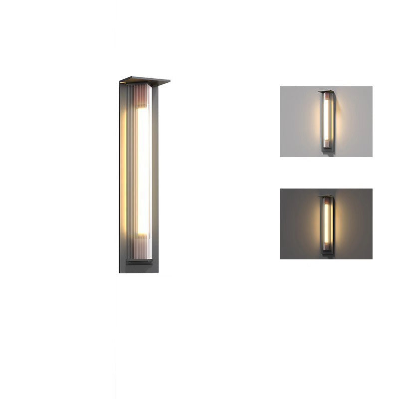 Simplicity PC Triangular Prism LED Outdoor Wall Sconce Lamp
