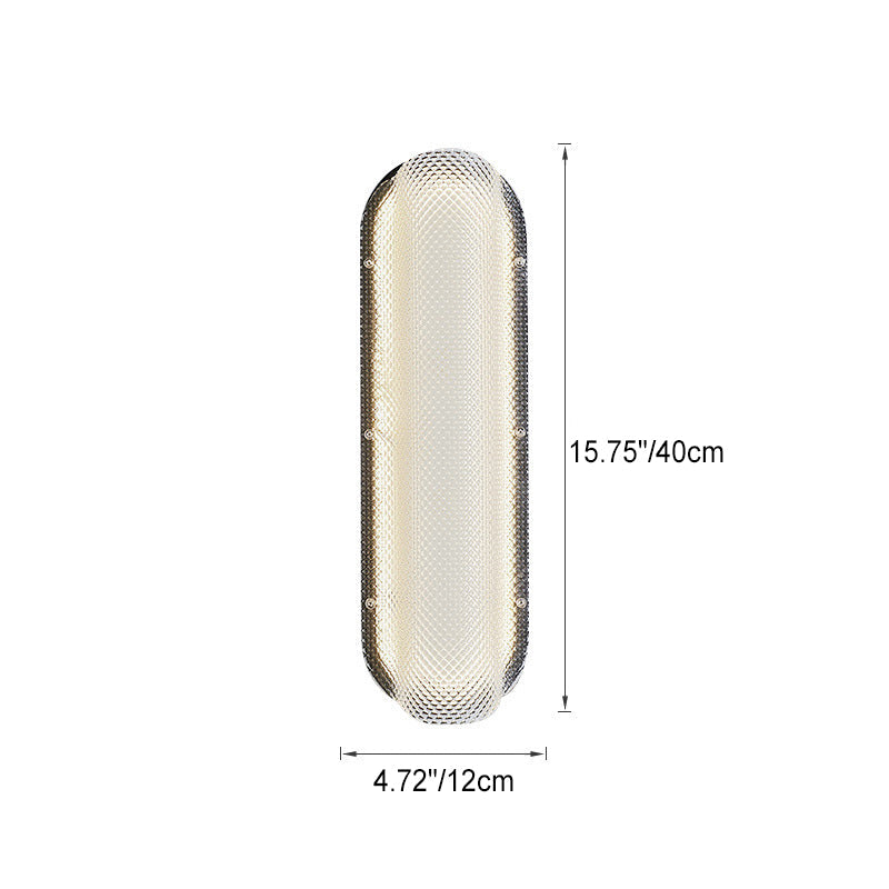 Iron Pattern Acrylic Column Shade LED Wall Sconce Lamp