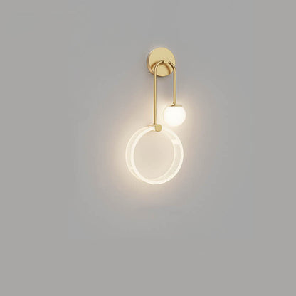 Nordic Minimalist Acrylic Circle Iron LED Wall Sconce Lamp