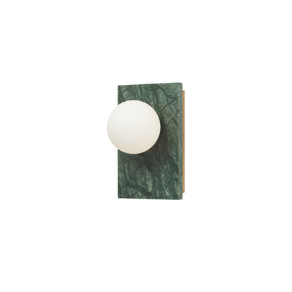 Marble Square Base Glass Ball 1-Light Wall Sconce Lamp