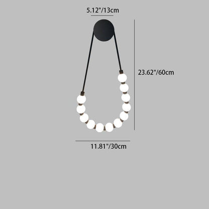 Creative Iron Acrylic Beads LED Wall Sconce Lamp