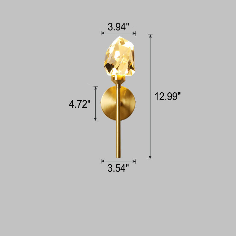 Full Crystal Scepter Design 1/2-Light LED Wall Sconce Lamp