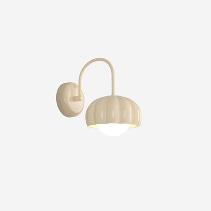 Minimalist Cream Oval Resin PE 1-Light Wall Sconce Lamp