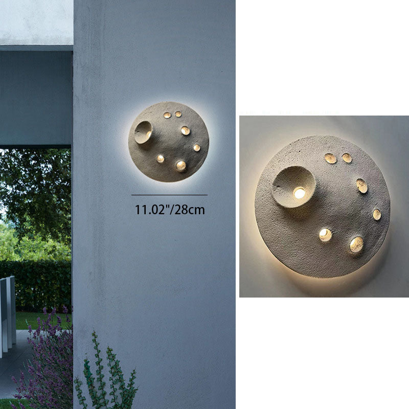 Creative Waterproof Lunar Concrete LED Wall Sconce Lamp
