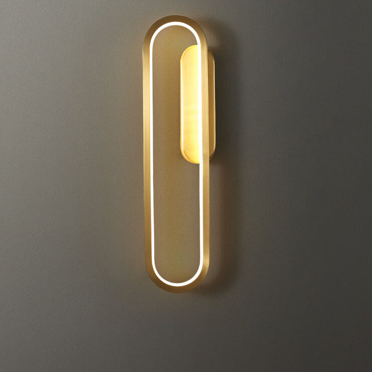 Industrial All Copper Oval Design LED Wall Sconce Lamp