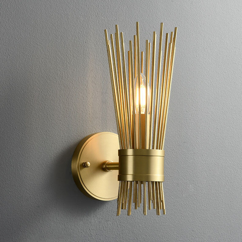 Luxury Copper Branch Column 1/2 Light Wall Sconce Lamp
