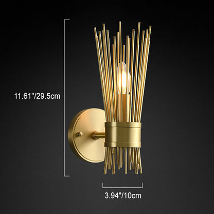 Luxury Copper Branch Column 1/2 Light Wall Sconce Lamp
