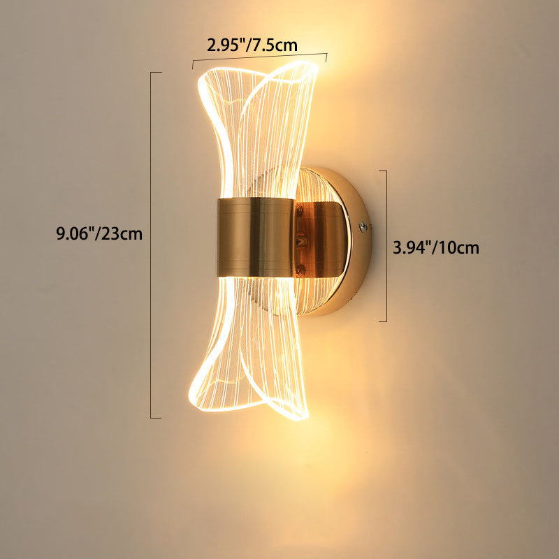 Nordic Iron Acrylic Folding Petal LED Wall Sconce Lamp