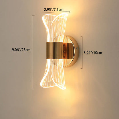 Nordic Iron Acrylic Folding Petal LED Wall Sconce Lamp