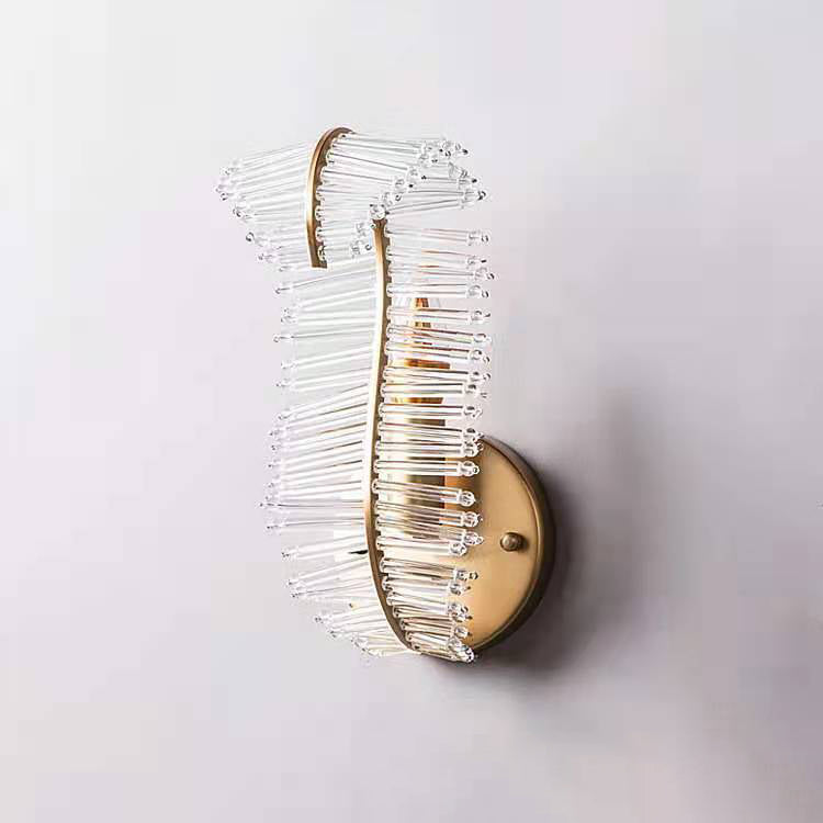 Creative Leaf Iron Glass 1/2 Light Wall Sconce Lamp