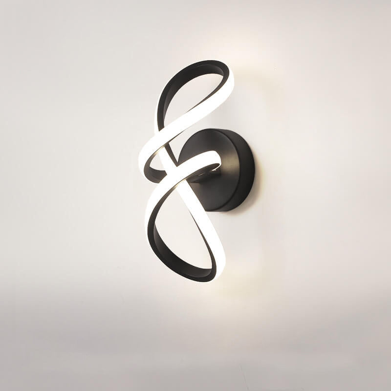 Nordic Twisted Line Shape Aluminum LED Wall Sconce Lamp