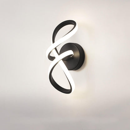 Nordic Twisted Line Shape Aluminum LED Wall Sconce Lamp
