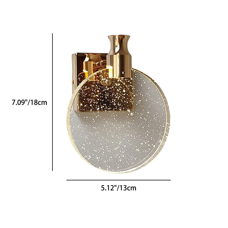 Scandinavian Crystal Round LED Wall Sconce Lamp