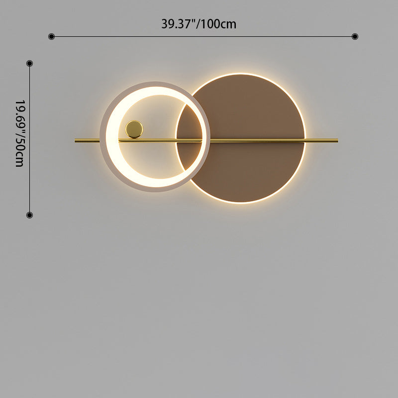 Modern Minimalist Round Iron Acrylic LED Wall Sconce Lamp