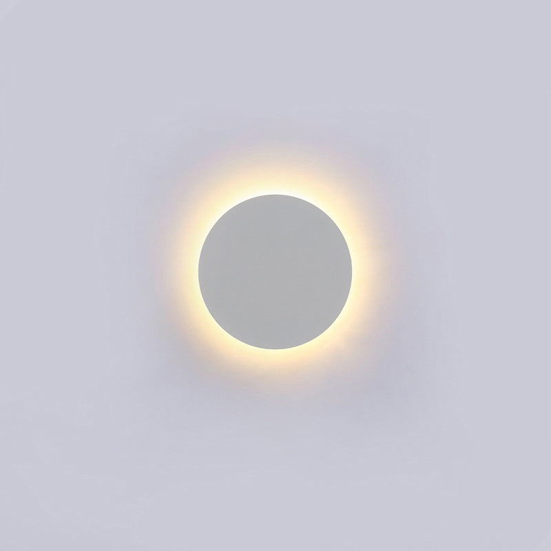 Modern Minimalist Round Eclipse Iron LED Wall Sconce Lamp