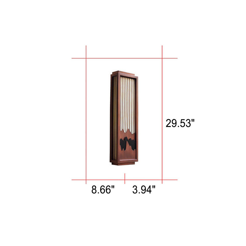 Chinese Steel Outdoor Waterproof 1-Light Wall Sconce Lamp