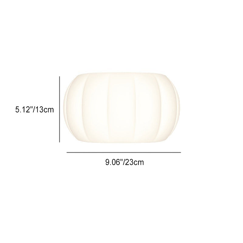 Minimalist Acrylic Pumpkin Shade Iron LED Wall Sconce Lamp