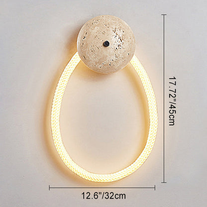 Scandinavian Optical Woven Fiber LED Wall Sconce Lamp