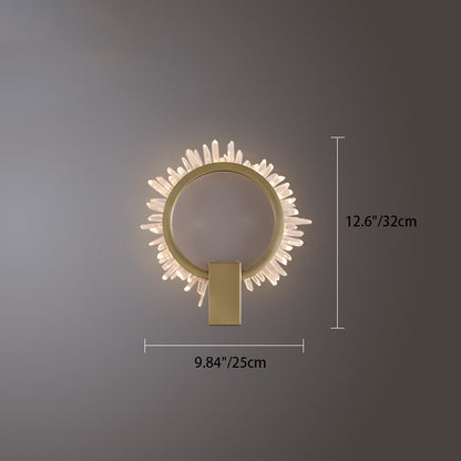 Stainless Crystal Sunflower Design LED Wall Sconce Lamp