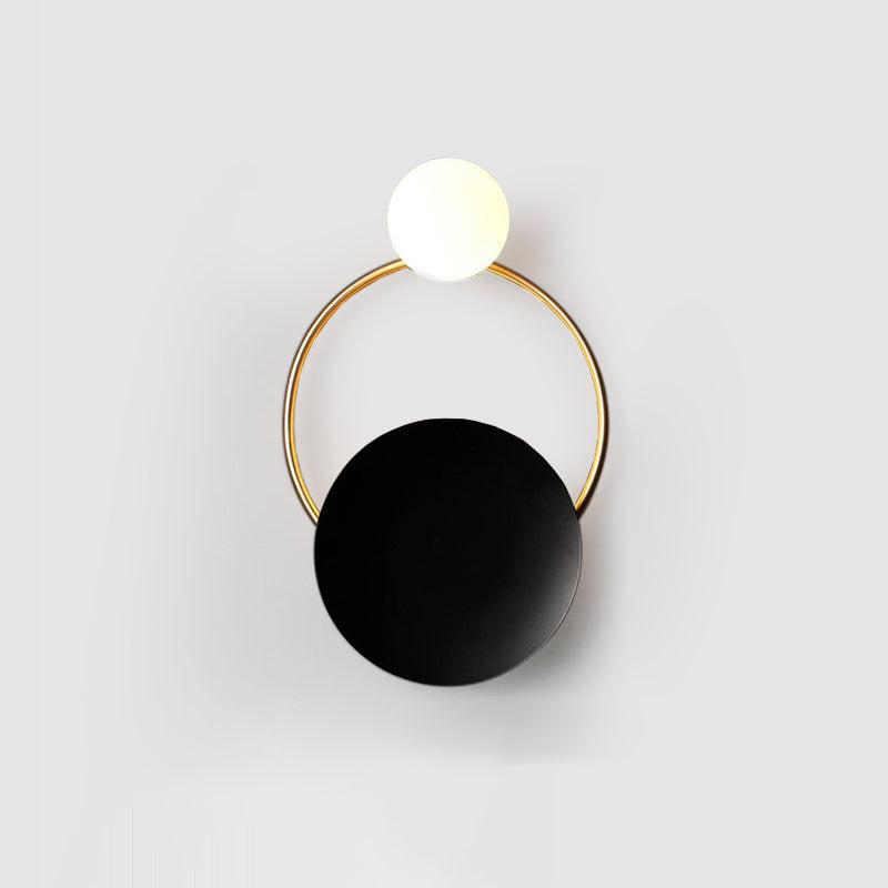 Nordic Iron Glass Round Ball 1-Light Wall Sconce Lamp