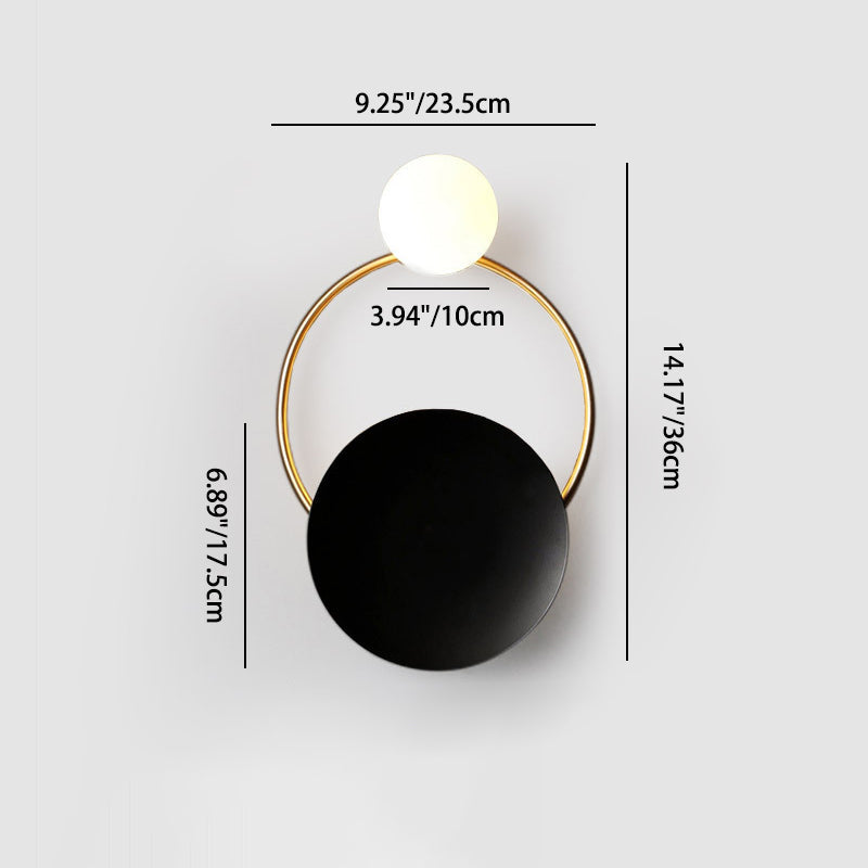 Nordic Iron Glass Round Ball 1-Light Wall Sconce Lamp