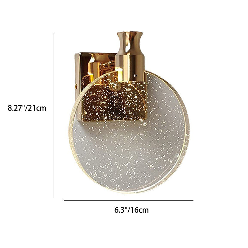Scandinavian Crystal Round LED Wall Sconce Lamp