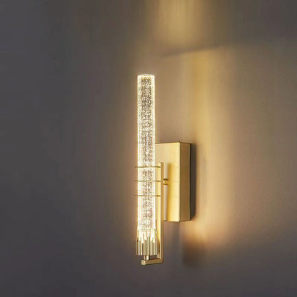 Luxury Cylinder Iron Crystal LED Wall Sconce Lamp