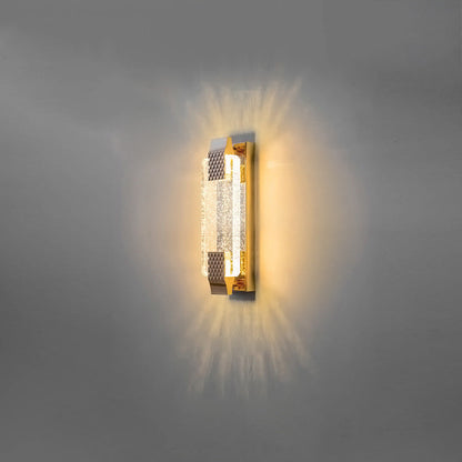 Dazzling Crystal Shade Stainless Steel LED Wall Sconce Lamp