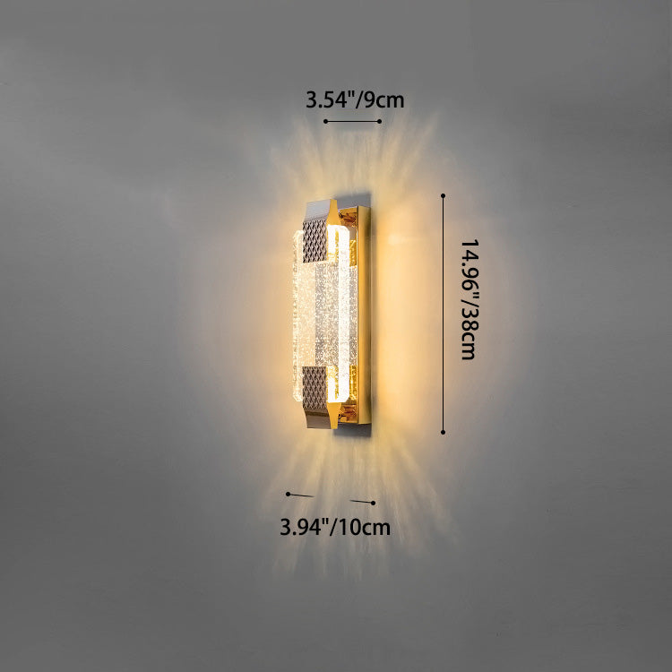 Dazzling Crystal Shade Stainless Steel LED Wall Sconce Lamp