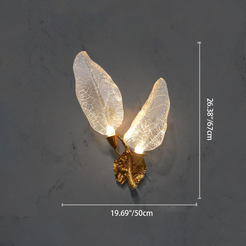 Light Luxury All-Copper Resin 2/3-Light Wall Sconce Lamp