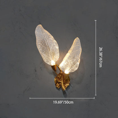 Light Luxury All-Copper Resin 2/3-Light Wall Sconce Lamp