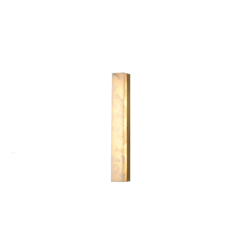 Modern Minimalist Strip Copper Marble LED Wall Sconce Lamp