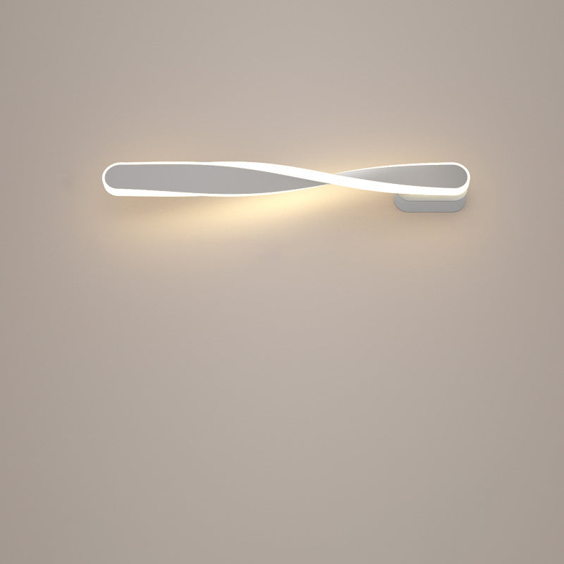 Spiral Long Aluminum Silicone LED Wall Sconce Lamp