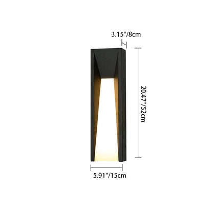 Waterproof Steel Cuboid Acrylic Shade LED Wall Sconce Lamp