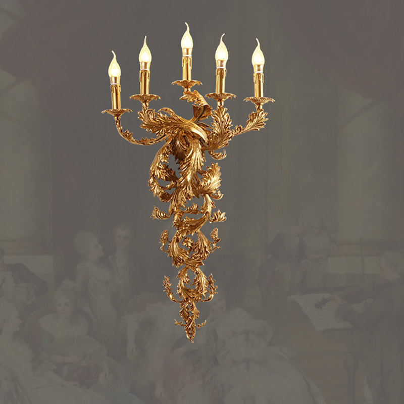French Lamp Arm Palace Candelabra 5-Light Wall Sconce Lamp