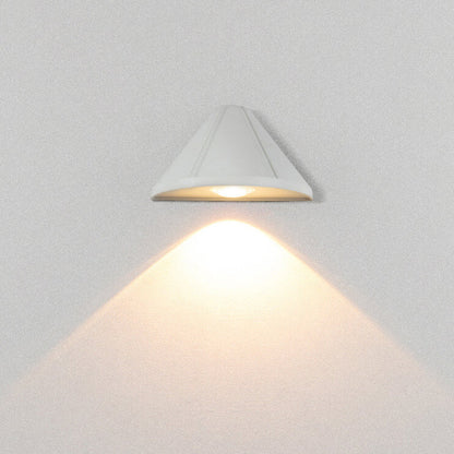 Triangle Aluminum Lens Frosted LED Outdoor Wall Sconce Lamp